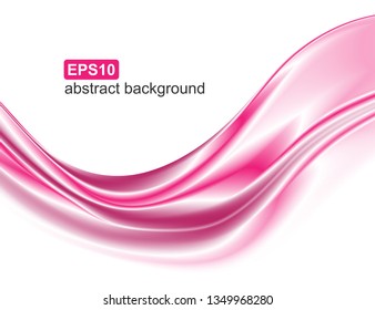 Abstract elegant pink wave motion. Dynamic background.