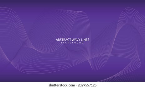 Abstract elegant purple background with flowing line waves