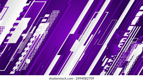 abstract elegant purple background with lines and halftone texture
