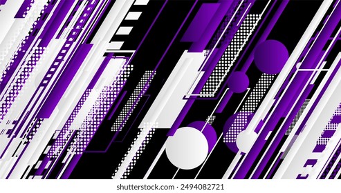 abstract elegant purple background with lines and halftone texture
