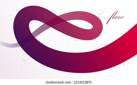 Resumen elegante de líneas delgadas de curvas rojas de fondo abstracto vectorial, elegante elemento de diseño de rayas claras, plantilla para banner o afiche y otros anuncios.