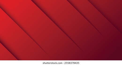 Abstract elegant red gradient background with shiny lines. Modern simple diagonal lines texture design. Minimal vector stripes graphic element. Vector illustration