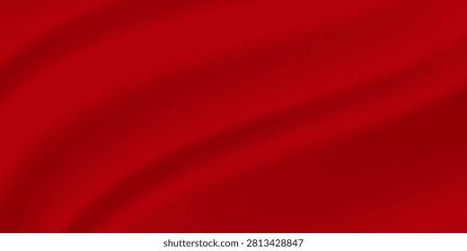 Abstract elegant red silk or satin luxury cloth texture elegant