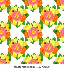 Abstract Elegant Seamless pattern with floral background
