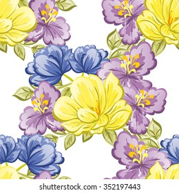 Abstract elegant seamless pattern with floral background