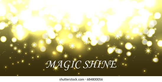 Abstract Elegant Shining Background. Bokeh, Lights and Fog Background. Vector illustration