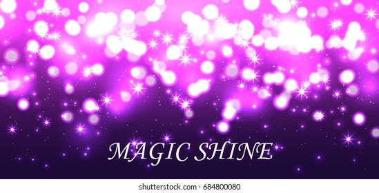 Abstract Elegant Shining Background. Bokeh, Lights and Fog Background. Vector illustration