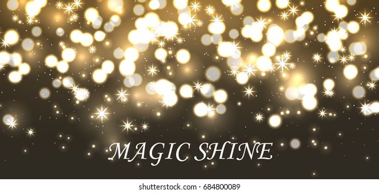 Abstract Elegant Shining Background. Bokeh, Lights and Fog Background. Vector illustration