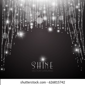 Abstract Elegant Shining Background. Twenties, Thirties and Art Deco Style. Bokeh, Lights and Fog Background. Vector illustration