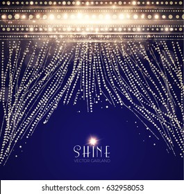 Abstract Elegant Shining Background. Twenties, Thirties and Art Deco Style. Bokeh, Lights and Fog Background. Vector illustration