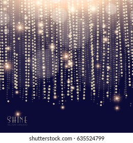 Abstract Elegant Shining Background. Twenties, Thirties and Art Deco Style. Bokeh, Lights and Fog Background. Vector illustration