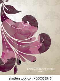 abstract elegant silhouette leaf foliage elements illustration. eps10 vector format