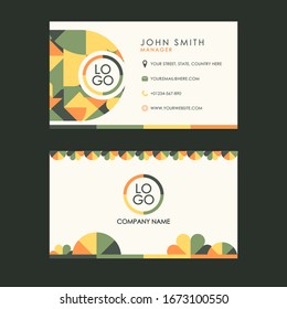 Abstract elegant simple business name card template design