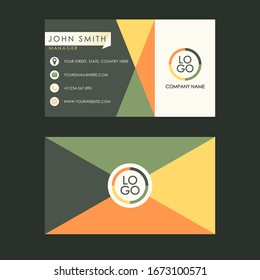 Abstract elegant simple business name card template design