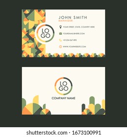 Abstract elegant simple business name card template design