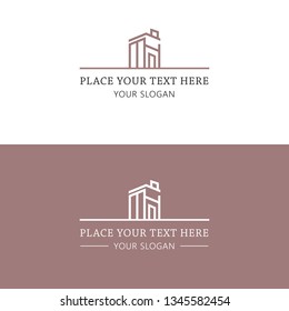Abstract Elegant Simple Logo. Logo design isolated on white background.