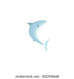 Abstract, Elegant,  Simple shark Jumping out of the water. Great for your Business Logo
