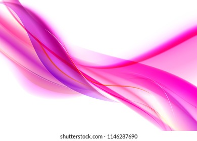 Abstract elegant smooth design background with light purple wavy lines in dynamic soft style. Vector illustration
