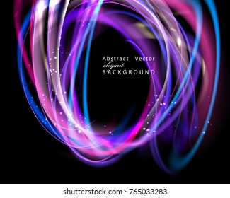 Abstract elegant stylish background. Stylish dark vector background with sparkling fibers
