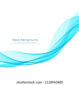 Abstract elegant stylish blue wave design background