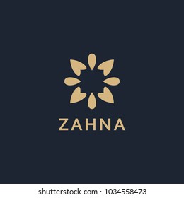 Abstract elegant tree leaf flower logo icon vector design