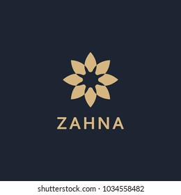 Abstract elegant tree leaf flower logo icon vector design