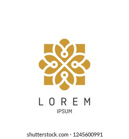 Diseño vectorial del logo de la hoja de árbol elegante