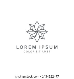 Abstract elegant tree leaf flower logo icon vector design. Universal creative premium symbol. Graceful jewel boutique vector sign.
