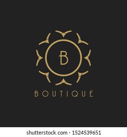 abstract elegant tree leaf flower logo icon in vector