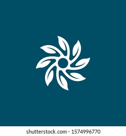 	 Abstract elegant tree leaf flower logo icon vector design. Universal creative premium symbol, template vector