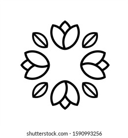 Abstract elegant tree leaf flower logo icon vector design. Universal creative premium symbol. Graceful jewel boutique vector sign.