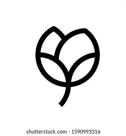 Abstract elegant tree leaf flower logo icon vector design. Universal creative premium symbol. Graceful jewel boutique vector sign.