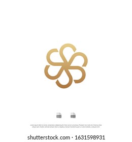 Abstract elegant tree leaf flower logo icon vector design. Universal creative premium symbol. Graceful jewel boutique vector sign.