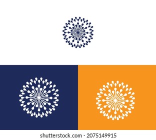 Resumen diseño del logotipo de la flor de hoja de árbol elegante