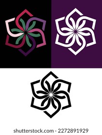 Abstract elegant tree leaf flower logo icon vector design. Universal creative premium symbol. Graceful jewel boutique vector sign.