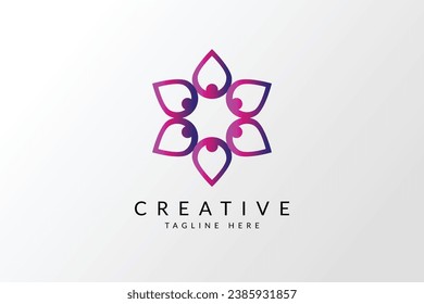 Abstract elegant tree leaf flower logo icon vector design. Universal creative premium symbol. Graceful jewel boutique vector sign.