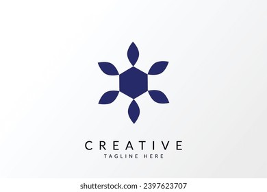 Abstract elegant tree leaf flower logo icon vector design. Universal creative premium symbol. Graceful jewel boutique vector sign. Beauty Logo
