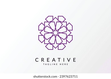 Abstract elegant tree leaf flower logo icon vector design. Universal creative premium symbol. Graceful jewel boutique vector sign. Beauty Logo