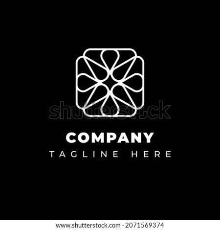 Abstract elegant tree leaf flower logo icon vector design. Universal 
creative premium symbol. Graceful jewel boutique vector sign.
