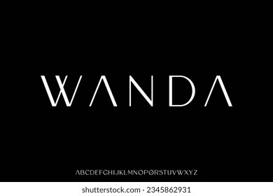 Abstract elegant typeface display font vector. Luxury minimalist typography style