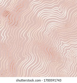 Abstract elegant vector background. Rose gold. Imitation foil.