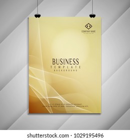 Abstract elegant vector colorful wavy business brochure design