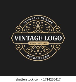 abstract elegant vintage logo design template