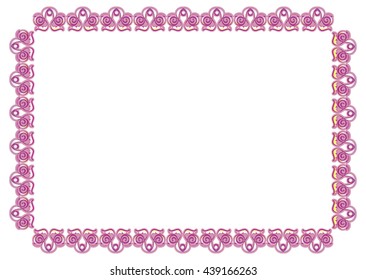 Abstract elegant violet frame. Vector clip art.