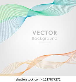 Abstract elegant wave background. Can be used template, web, presentation. Vector illustration.