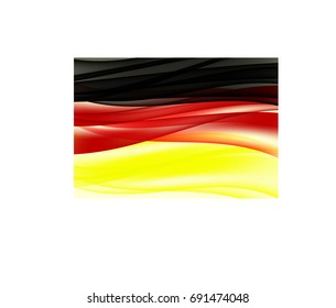 Abstract elegant wave design background. Vector illustration of Germany flag.