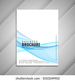 Abstract elegant wavy business brochure template design