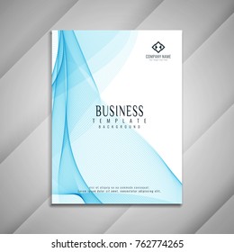 Abstract elegant wavy business brochure design