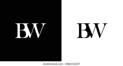 Abstract Elegant WB Letter Linked Monogram Logo Design