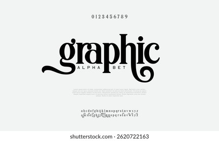 Abstract elegant wedding alphabet letters font and number. Typography Luxury classic lettering serif fonts decorative vintage retro concept. vector illustration
